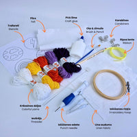 DIY Punch Needle Keychain Kit, Colorful Circles