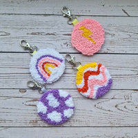 DIY Punch Needle Keychain Kit, Colorful Circles