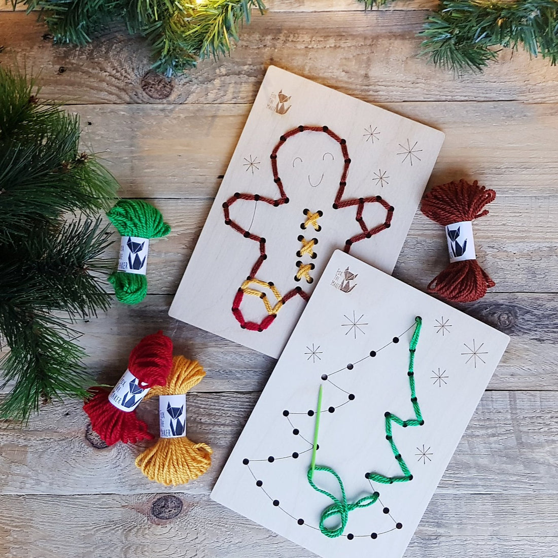 Julesysett med plastnål