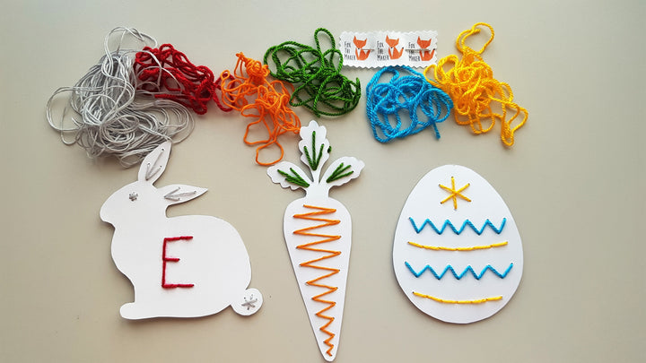 Embroidered Easter decorations