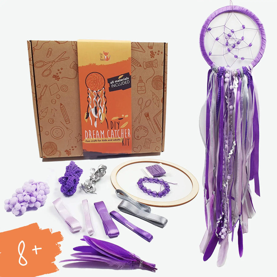 DIY Floral Dream Catcher Kit- Make your own dreamcatcher- Rust