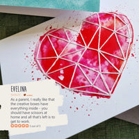 Stitch your own greeting card set GEOMETRIC