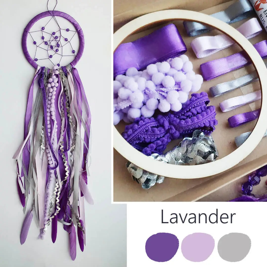 Uxcell DIY Dream Catcher Kit, Wall Hanging Handmade Dream Catcher Kits for  Beginner Style 1, Purple