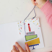 Stitch your own greeting card set CELEBRATION